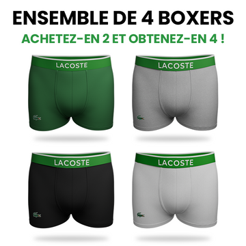 Ensemble de 4 boxers Lacoste - Achetez-en 2 et obtenez-en 4 !